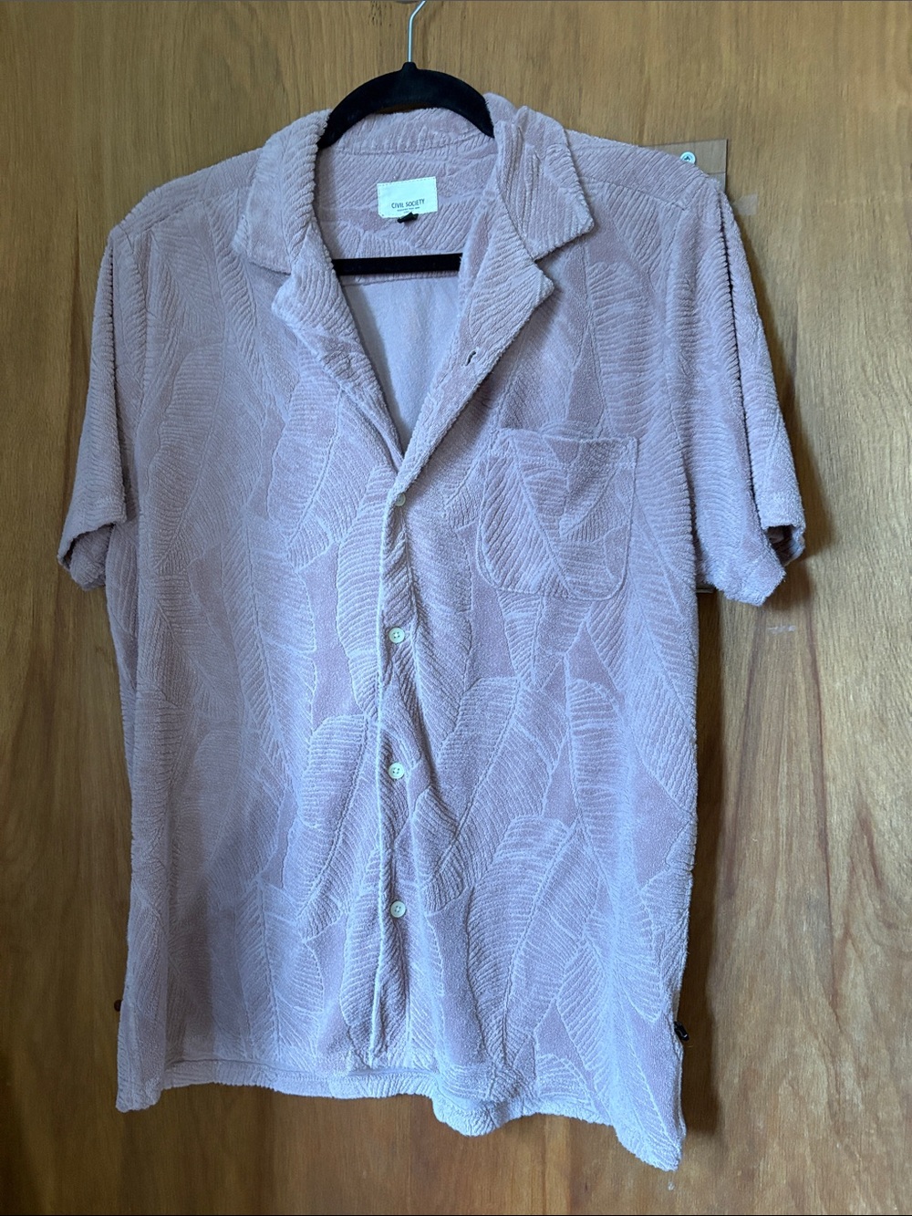 Civil Society Men's Light Purple Short-Sleeve Collared Polo Shirt